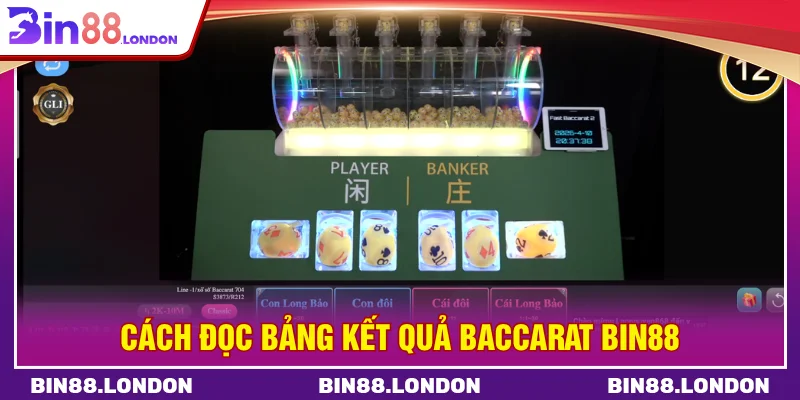 Cách đọc bảng kết quả Baccarat BIN88
